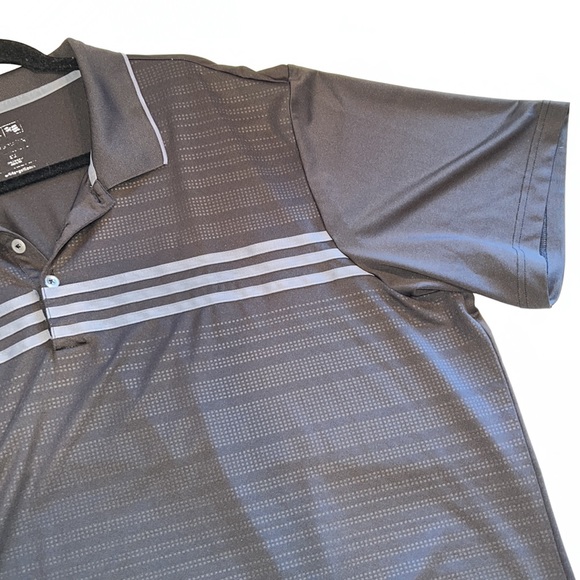 Adidas polo 2XL golf 3 strip climalite black short sleeve shirt breathable - Picture 8 of 10